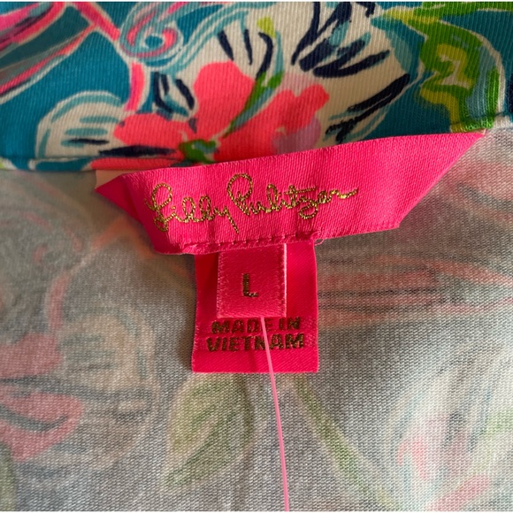 Lilly Pulitzer Clancie Knee length Wrap Dress Turquoise Size Large - Picture 14 of 15